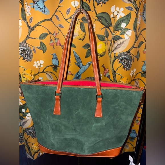 Dooney & Bourke Ivy Green Suede Tote - Picture 2 of 4